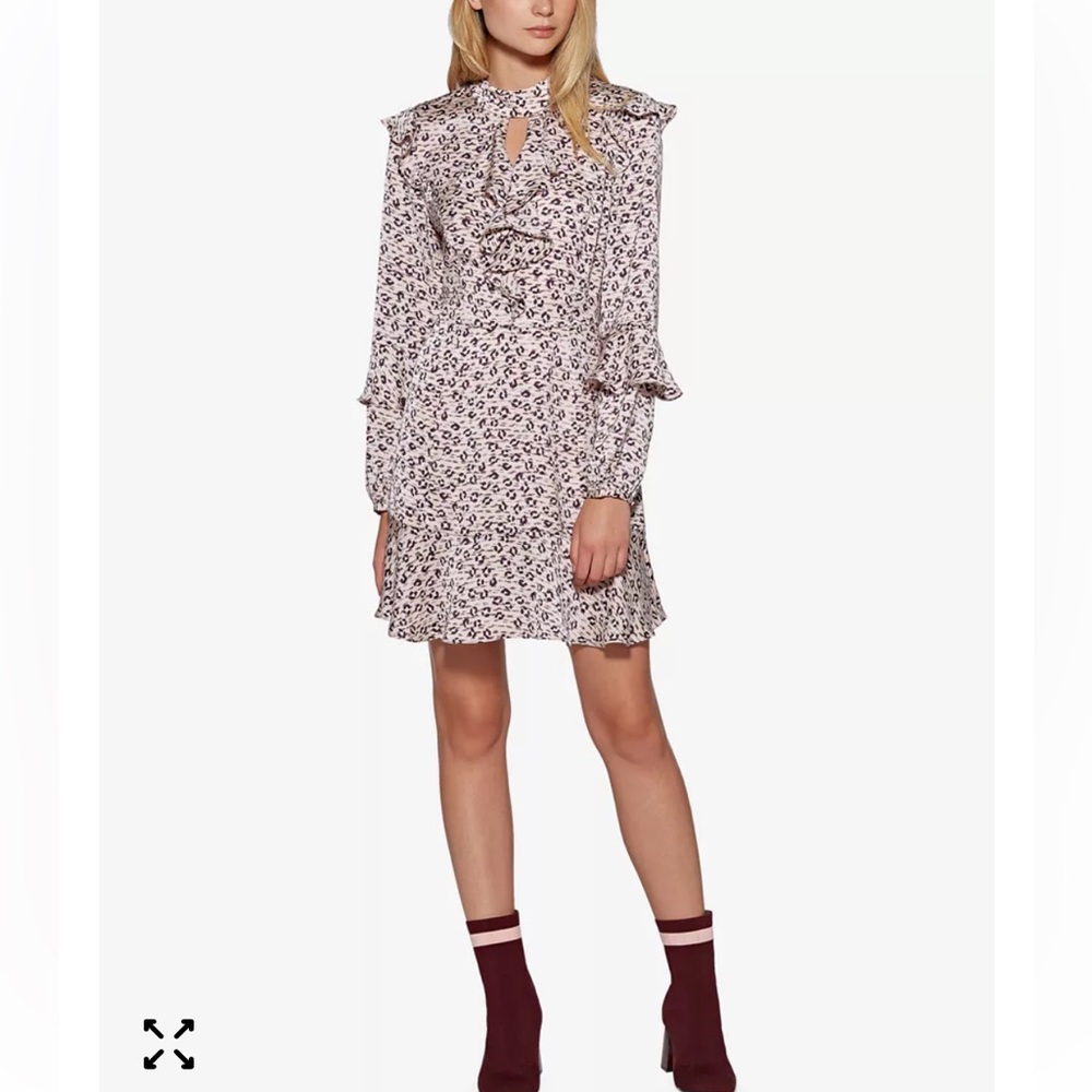 Avec Les Filles Pink Leopard Mini Dress